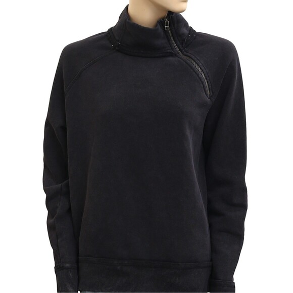 Free People We The Free Just A Game Half-Zip Sweatshirt Top Slouchy L NEW 282629 - Picture 5 of 8